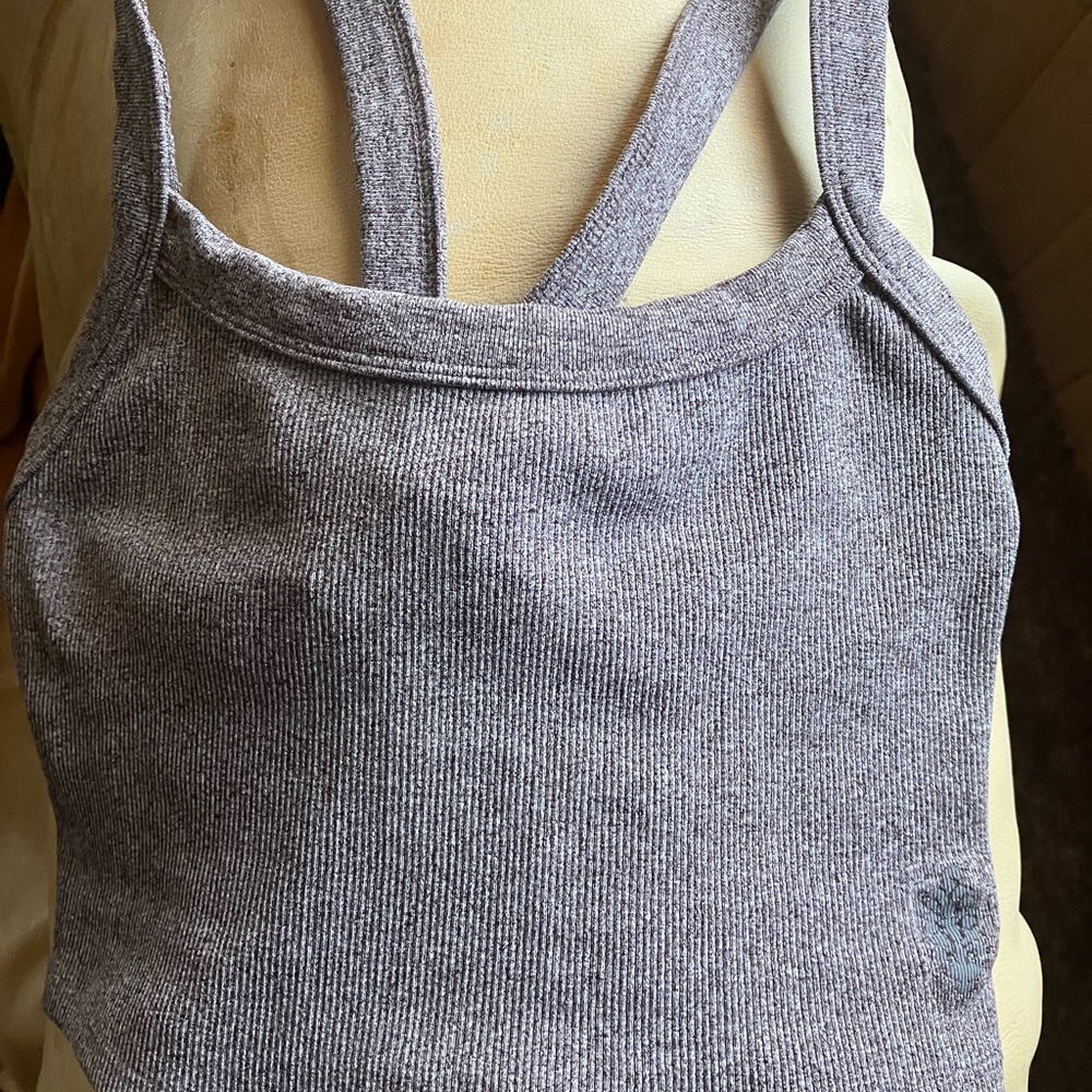 FP Movement by Free People Gray Ribbed Bra